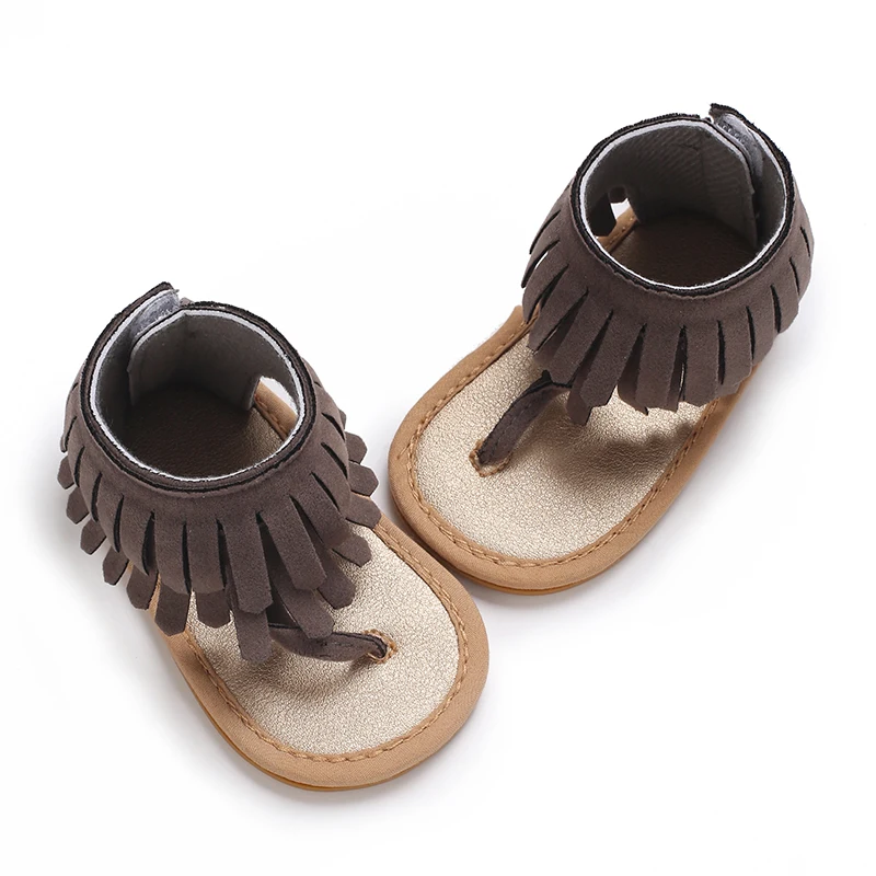 Summer New Women's Baby Sandals With Tassel Design Soft Soled Baby Shoes 0-12 Months Baby Walking Shoes