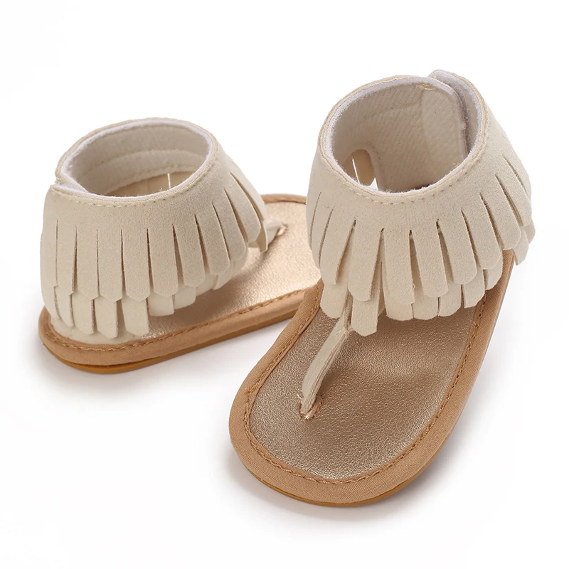 Summer New Women's Baby Sandals With Tassel Design Soft Soled Baby Shoes 0-12 Months Baby Walking Shoes