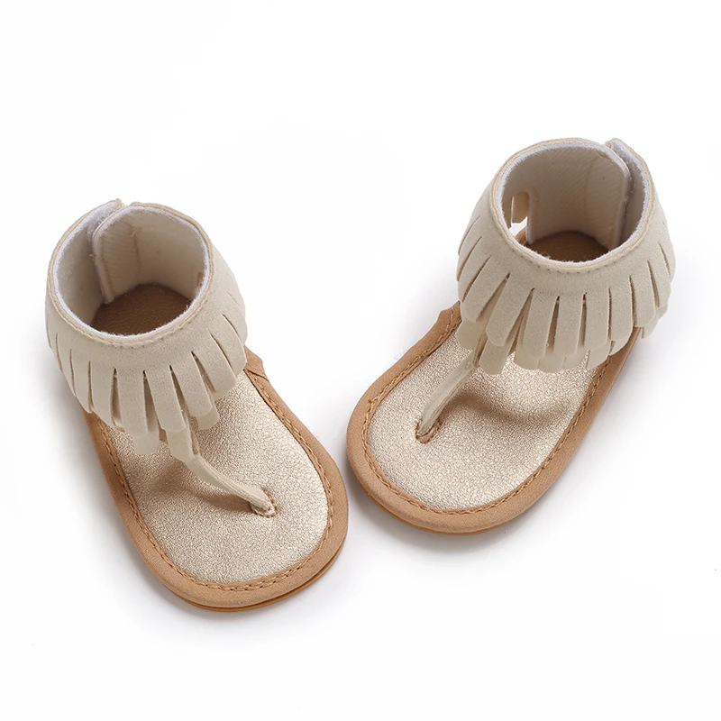 Summer New Women's Baby Sandals With Tassel Design Soft Soled Baby Shoes 0-12 Months Baby Walking Shoes
