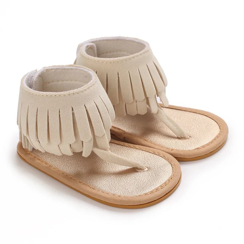 Summer New Women's Baby Sandals With Tassel Design Soft Soled Baby Shoes 0-12 Months Baby Walking Shoes