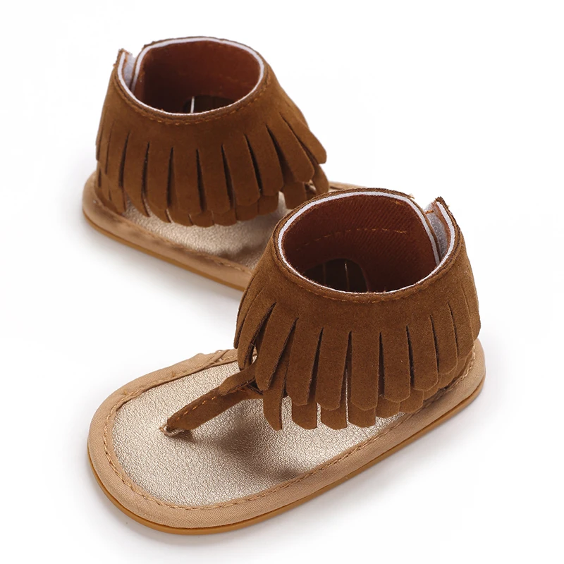 Summer New Women's Baby Sandals With Tassel Design Soft Soled Baby Shoes 0-12 Months Baby Walking Shoes