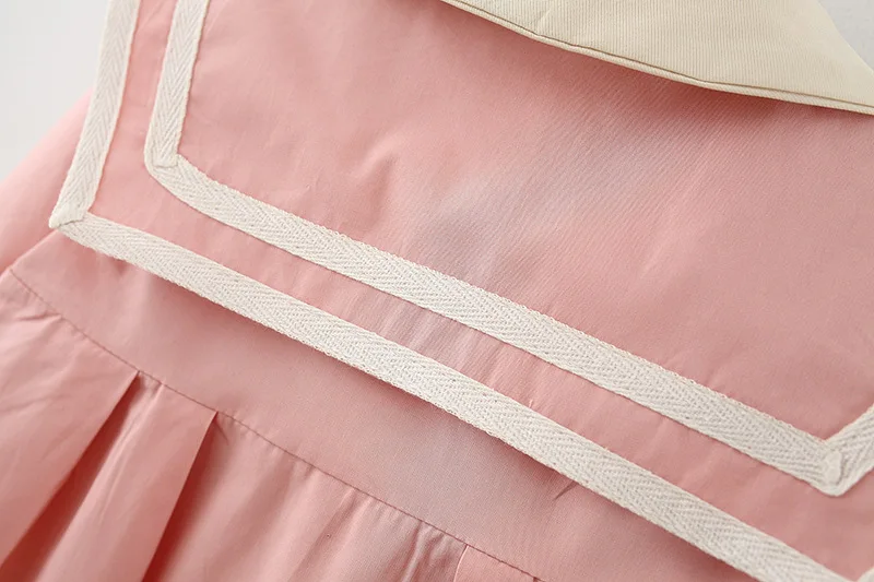 2024 Spring Autumn Toddler Girl Dresses Korean Cute Doll Collar Cotton Long Sleeve Princess Kids Dress Baby Clothes Outfit BC071