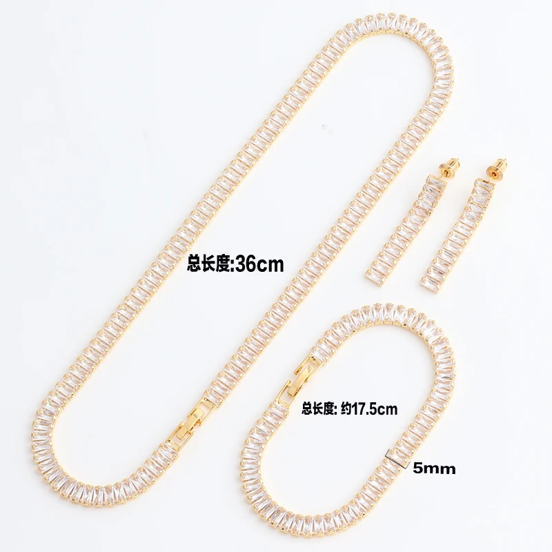 18K Gold Plated Rainbow Tennis CZ Choker Necklaces for Women Colorful Crystal Statemet Necklace Cubic Zirconia Choker Jewelry