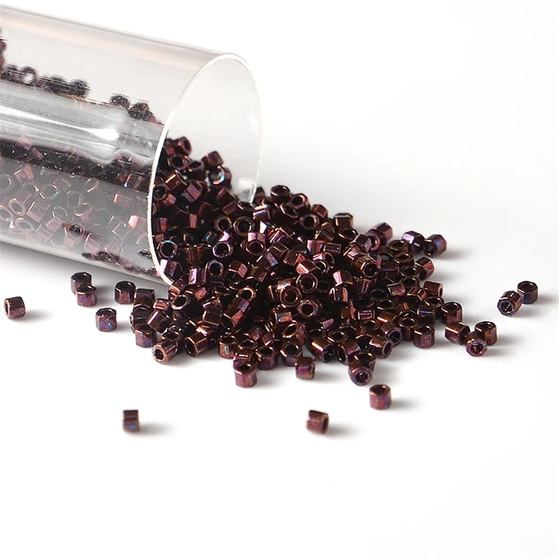10g Japan Miyuki Delica Beads 11/0 Metallic Color 1.6mm 2Cut Glass Seed Beads for Needlework DIY Jewelry Making