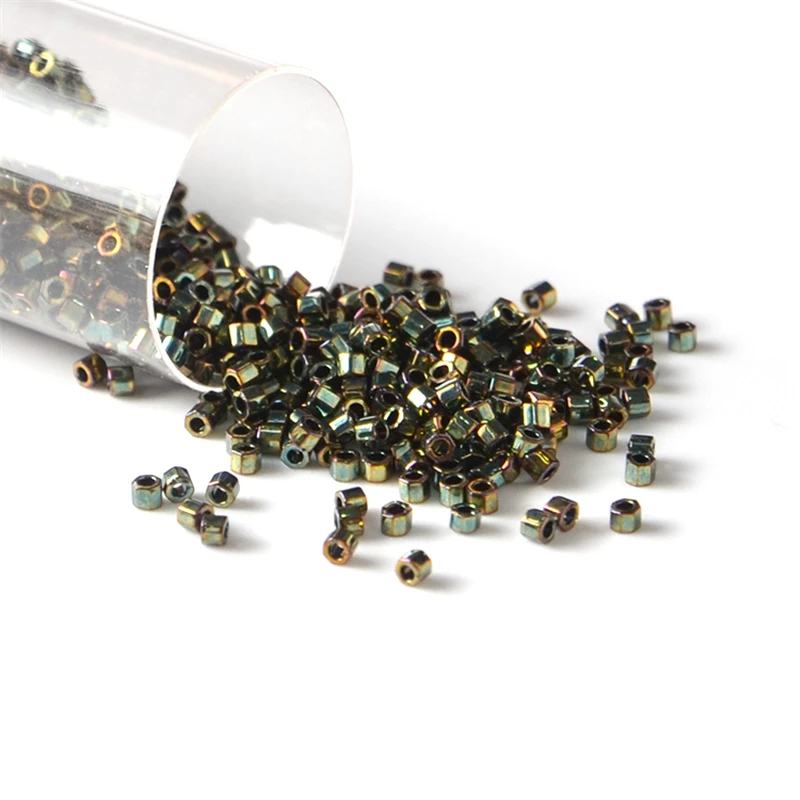 10g Japan Miyuki Delica Beads 11/0 Metallic Color 1.6mm 2Cut Glass Seed Beads for Needlework DIY Jewelry Making