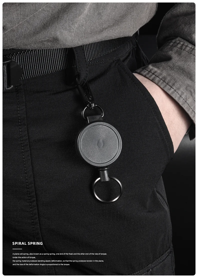 70CM Anti-Lost Telescopic Key Ring Resilience Steel Wire Rope Elastic Keychain Sporty Retractable Alarm Key Chain Trinket H44
