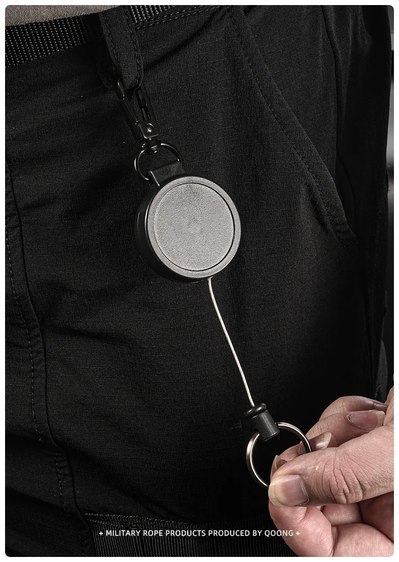 70CM Anti-Lost Telescopic Key Ring Resilience Steel Wire Rope Elastic Keychain Sporty Retractable Alarm Key Chain Trinket H44