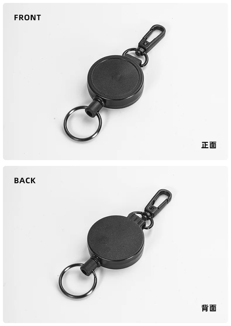 70CM Anti-Lost Telescopic Key Ring Resilience Steel Wire Rope Elastic Keychain Sporty Retractable Alarm Key Chain Trinket H44