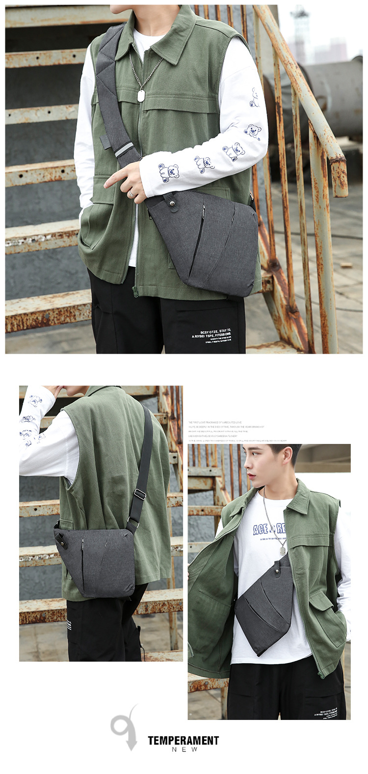 Travel Personal Anti-theft Crossbody Bag Sports Running Invisible Wallet Leisure Multi-functional Anti-splash Men's Chest Bag