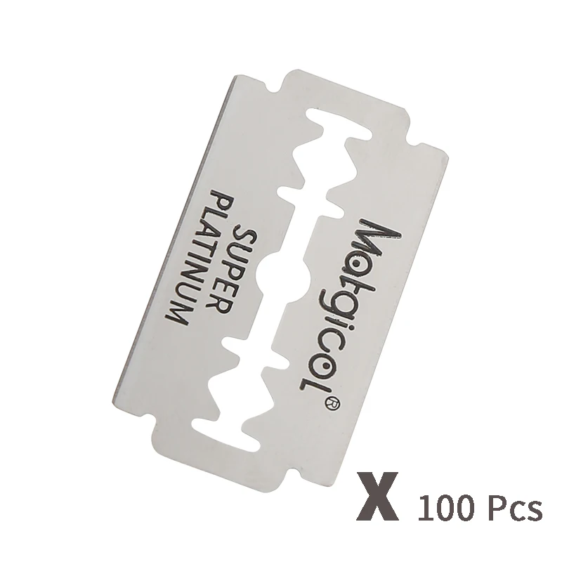 100Pcs Double Edge Blade Brand Stainless Steel Razor Blades Super Platinum
