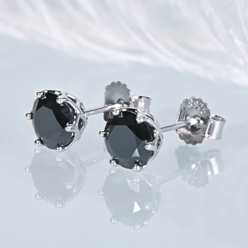 JoyceJelly 1/2/4CT VVS D Color Moissanite Russian Cut 8H8A Lab Diamond Stud Earrings For Women S925 Sterling Silver Fine Jewelry
