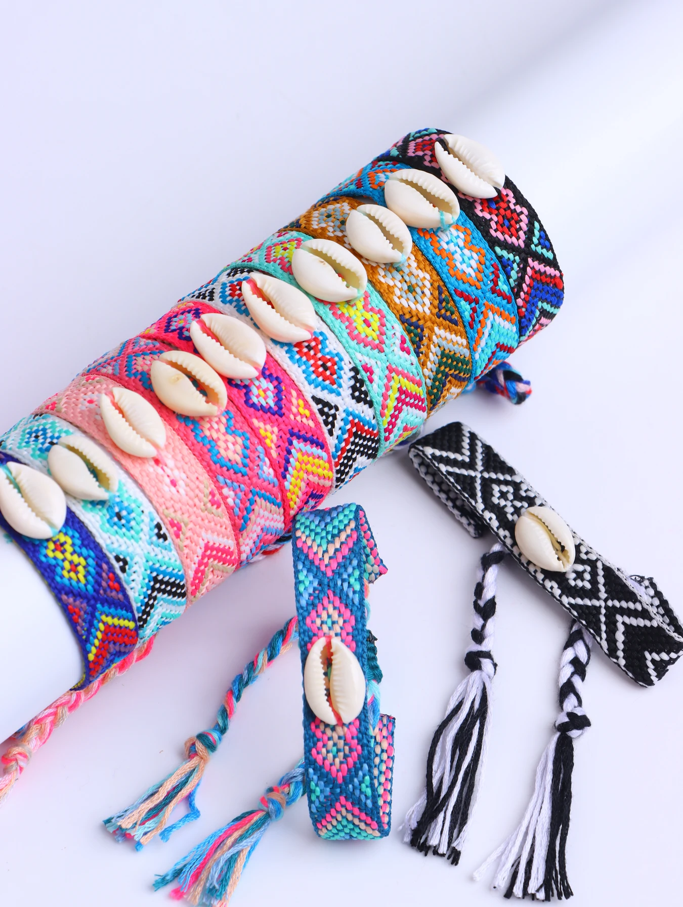 10/20/30/50Pcs/Lot Fashion Bohemia Braide Cotton Rope Adjustable Bracelet For Women Men Lucky Friendship Jewelry Party Gifts