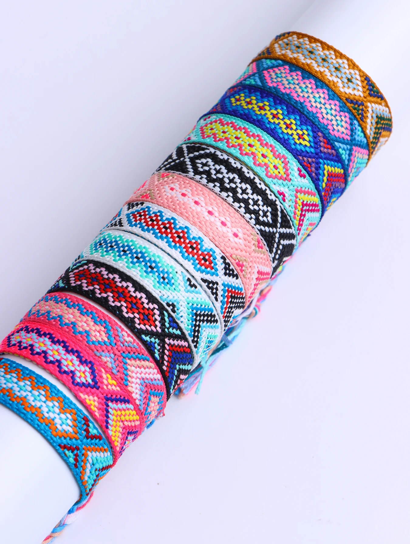 10/20/30/50Pcs/Lot Fashion Bohemia Braide Cotton Rope Adjustable Bracelet For Women Men Lucky Friendship Jewelry Party Gifts