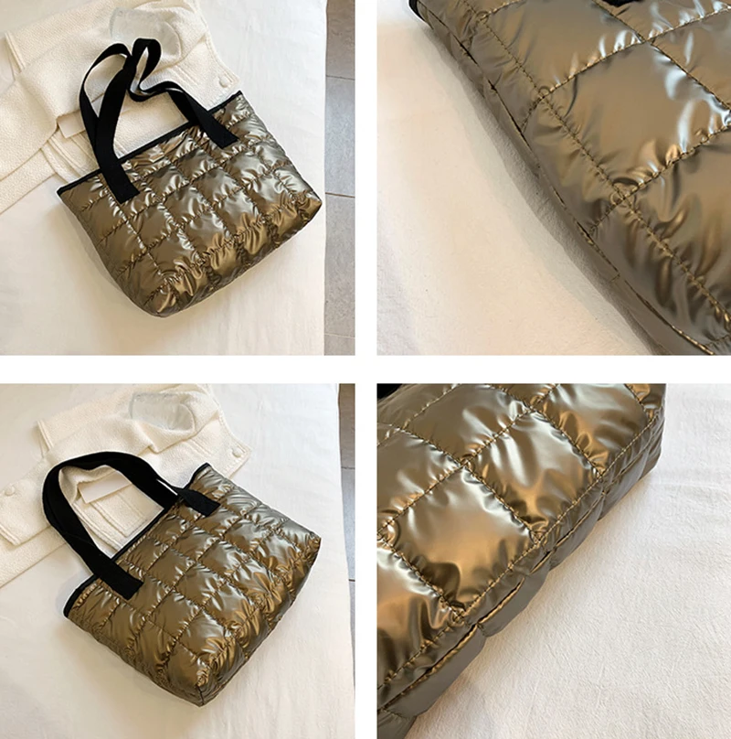 Casual Large Capacity Shoulder Bags For Women Space Cotton Handbag Totes Fashion Winter Daily Use Bag bolsa feminina