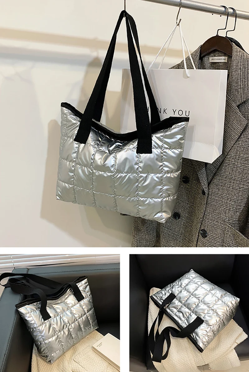 Casual Large Capacity Shoulder Bags For Women Space Cotton Handbag Totes Fashion Winter Daily Use Bag bolsa feminina