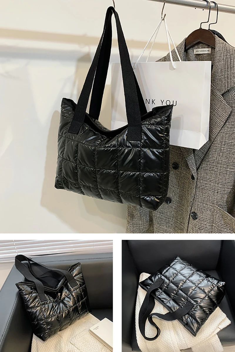 Casual Large Capacity Shoulder Bags For Women Space Cotton Handbag Totes Fashion Winter Daily Use Bag bolsa feminina