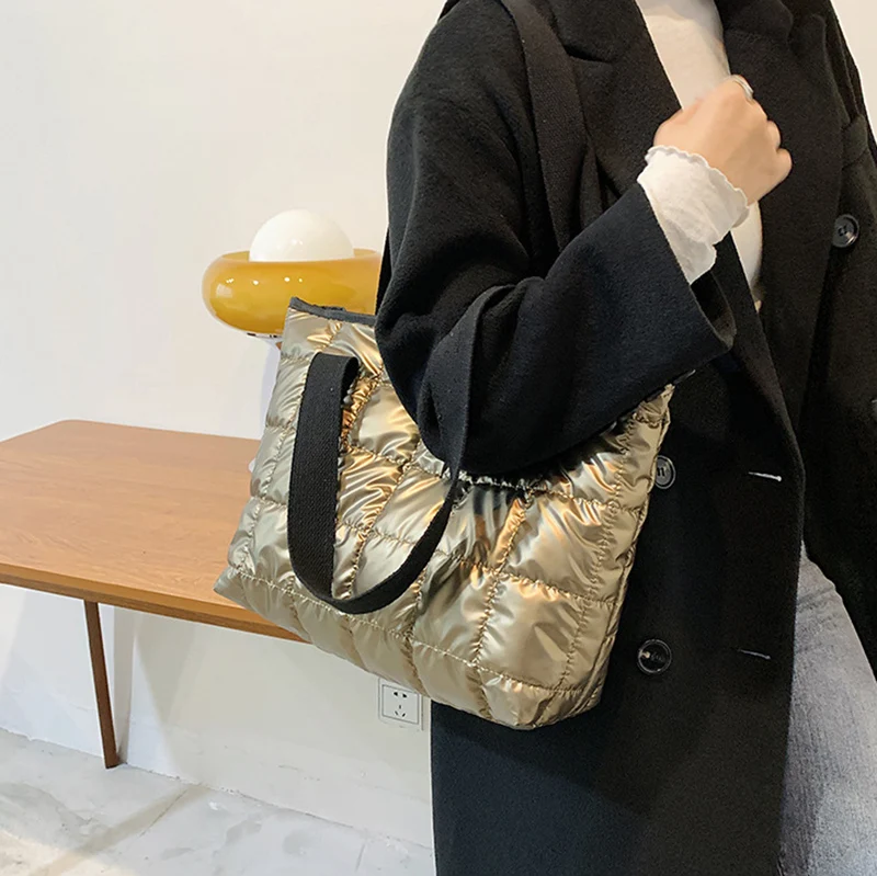 Casual Large Capacity Shoulder Bags For Women Space Cotton Handbag Totes Fashion Winter Daily Use Bag bolsa feminina