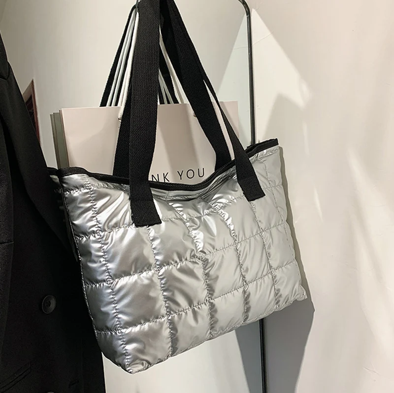 Casual Large Capacity Shoulder Bags For Women Space Cotton Handbag Totes Fashion Winter Daily Use Bag bolsa feminina