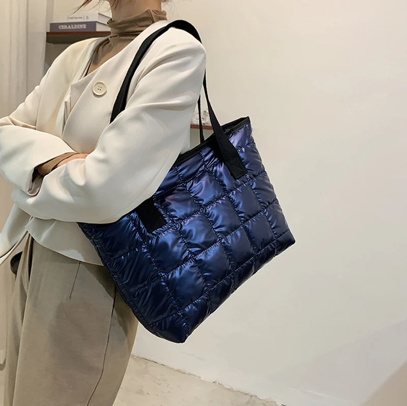 Casual Large Capacity Shoulder Bags For Women Space Cotton Handbag Totes Fashion Winter Daily Use Bag bolsa feminina