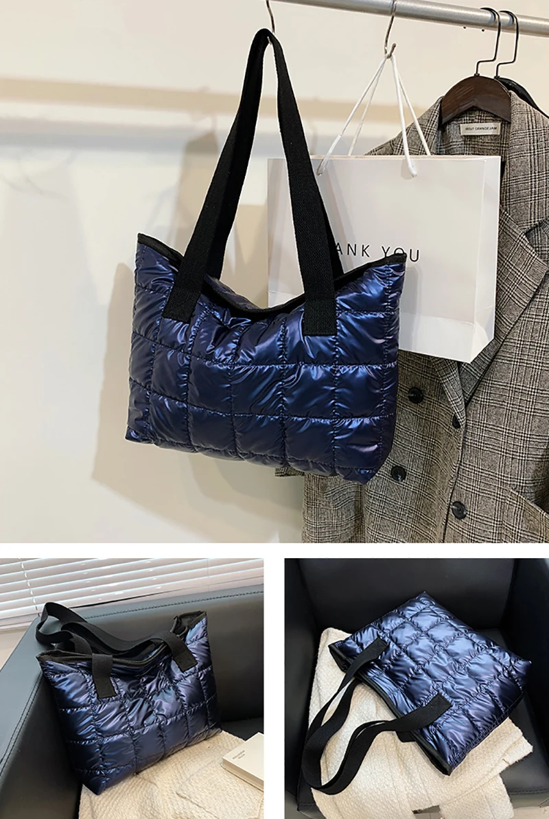 Casual Large Capacity Shoulder Bags For Women Space Cotton Handbag Totes Fashion Winter Daily Use Bag bolsa feminina