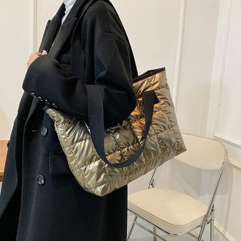 Casual Large Capacity Shoulder Bags For Women Space Cotton Handbag Totes Fashion Winter Daily Use Bag bolsa feminina