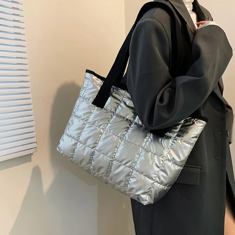 Casual Large Capacity Shoulder Bags For Women Space Cotton Handbag Totes Fashion Winter Daily Use Bag bolsa feminina