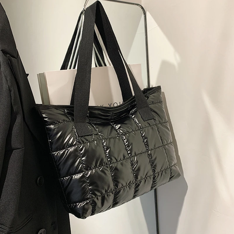 Casual Large Capacity Shoulder Bags For Women Space Cotton Handbag Totes Fashion Winter Daily Use Bag bolsa feminina