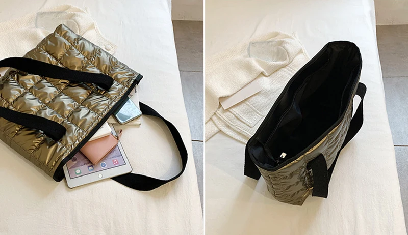 Casual Large Capacity Shoulder Bags For Women Space Cotton Handbag Totes Fashion Winter Daily Use Bag bolsa feminina