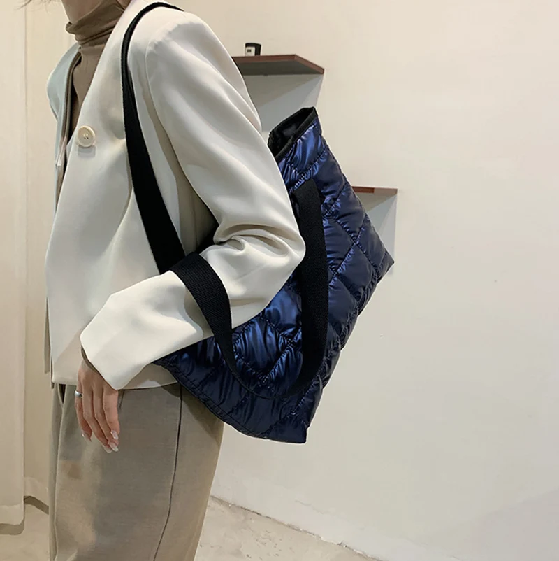 Casual Large Capacity Shoulder Bags For Women Space Cotton Handbag Totes Fashion Winter Daily Use Bag bolsa feminina