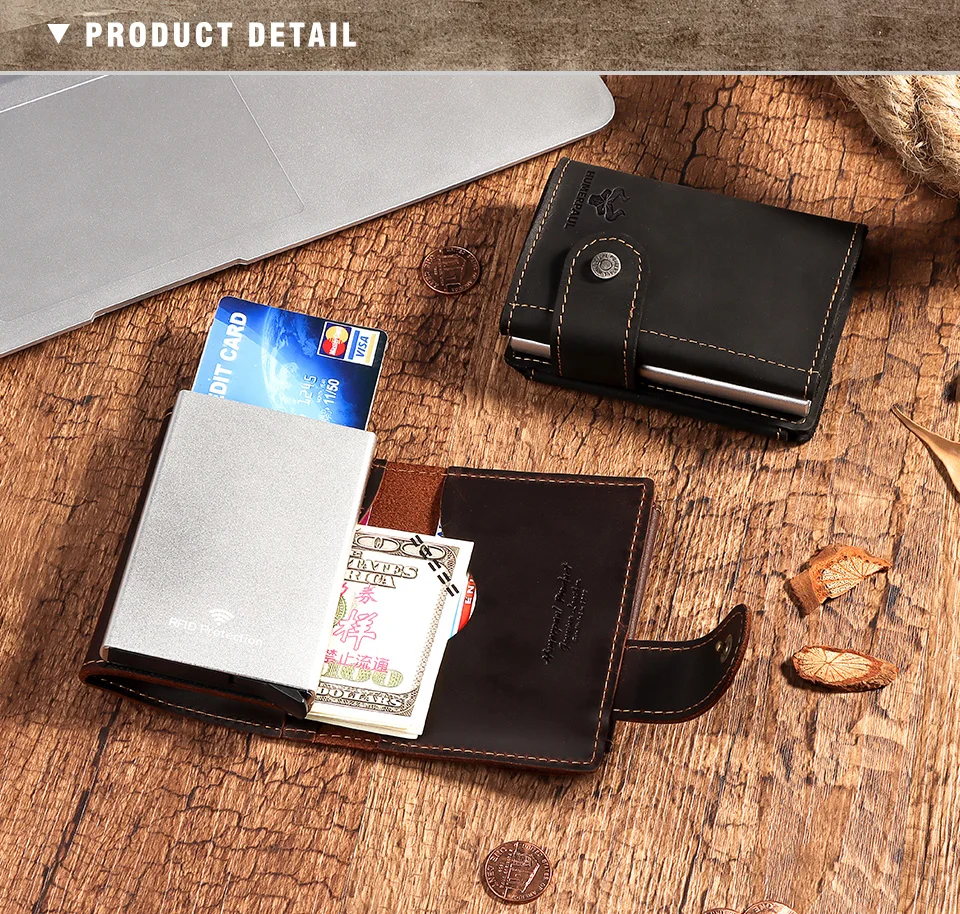 Slim Male Walet Luxury Hasp Purse Short Men Wallets Genuine Leather Bank Card Holder Credit Travel Credential Coin Money Bag