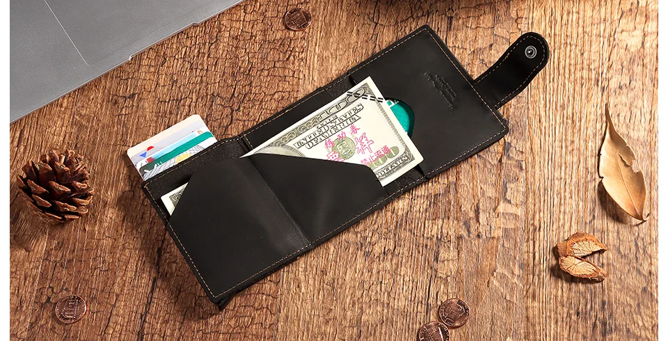 Slim Male Walet Luxury Hasp Purse Short Men Wallets Genuine Leather Bank Card Holder Credit Travel Credential Coin Money Bag