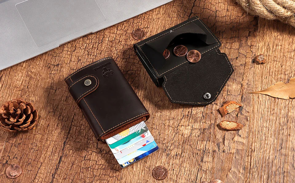 Slim Male Walet Luxury Hasp Purse Short Men Wallets Genuine Leather Bank Card Holder Credit Travel Credential Coin Money Bag