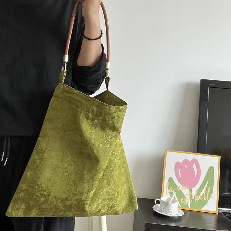 Vintage Jacquard Women's Shoulder Crossbody Bag Luxury Design Ladies Underarm Bags Large Capacity Shopping Bag Travel Handbags