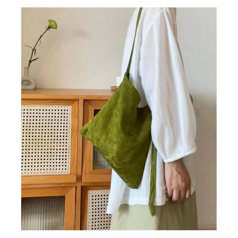 Vintage Jacquard Women's Shoulder Crossbody Bag Luxury Design Ladies Underarm Bags Large Capacity Shopping Bag Travel Handbags