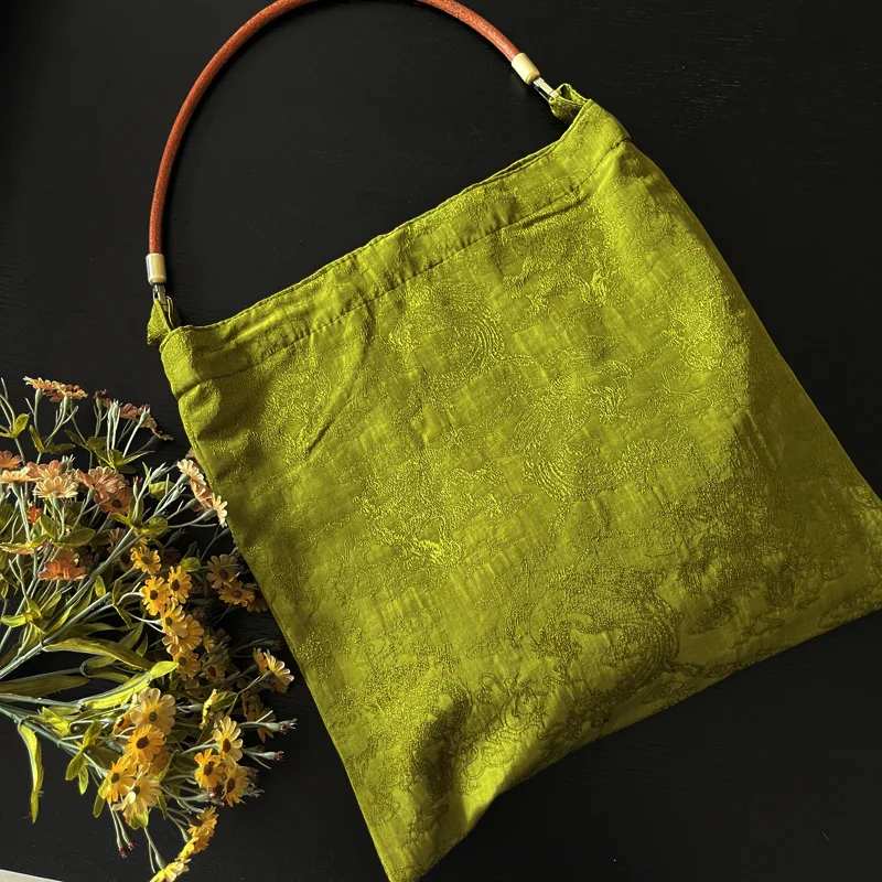 Vintage Jacquard Women's Shoulder Crossbody Bag Luxury Design Ladies Underarm Bags Large Capacity Shopping Bag Travel Handbags