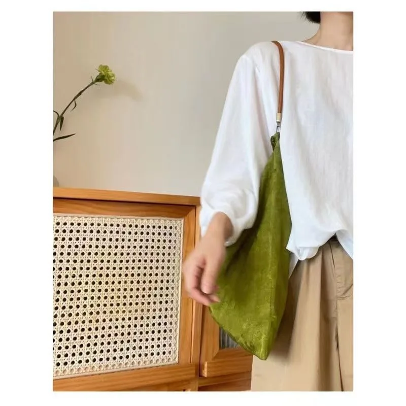 Vintage Jacquard Women's Shoulder Crossbody Bag Luxury Design Ladies Underarm Bags Large Capacity Shopping Bag Travel Handbags
