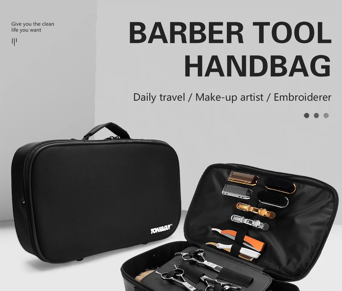 Salon Barber Tool Storage Bag Scissor Bag Beauty Carrying Case Portable Makeup Box Beauty and Hair Products Sorting Bag