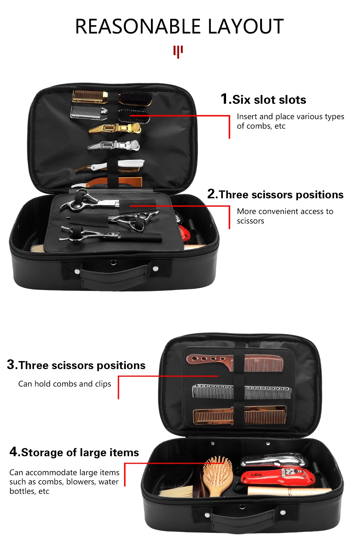 Salon Barber Tool Storage Bag Scissor Bag Beauty Carrying Case Portable Makeup Box Beauty and Hair Products Sorting Bag