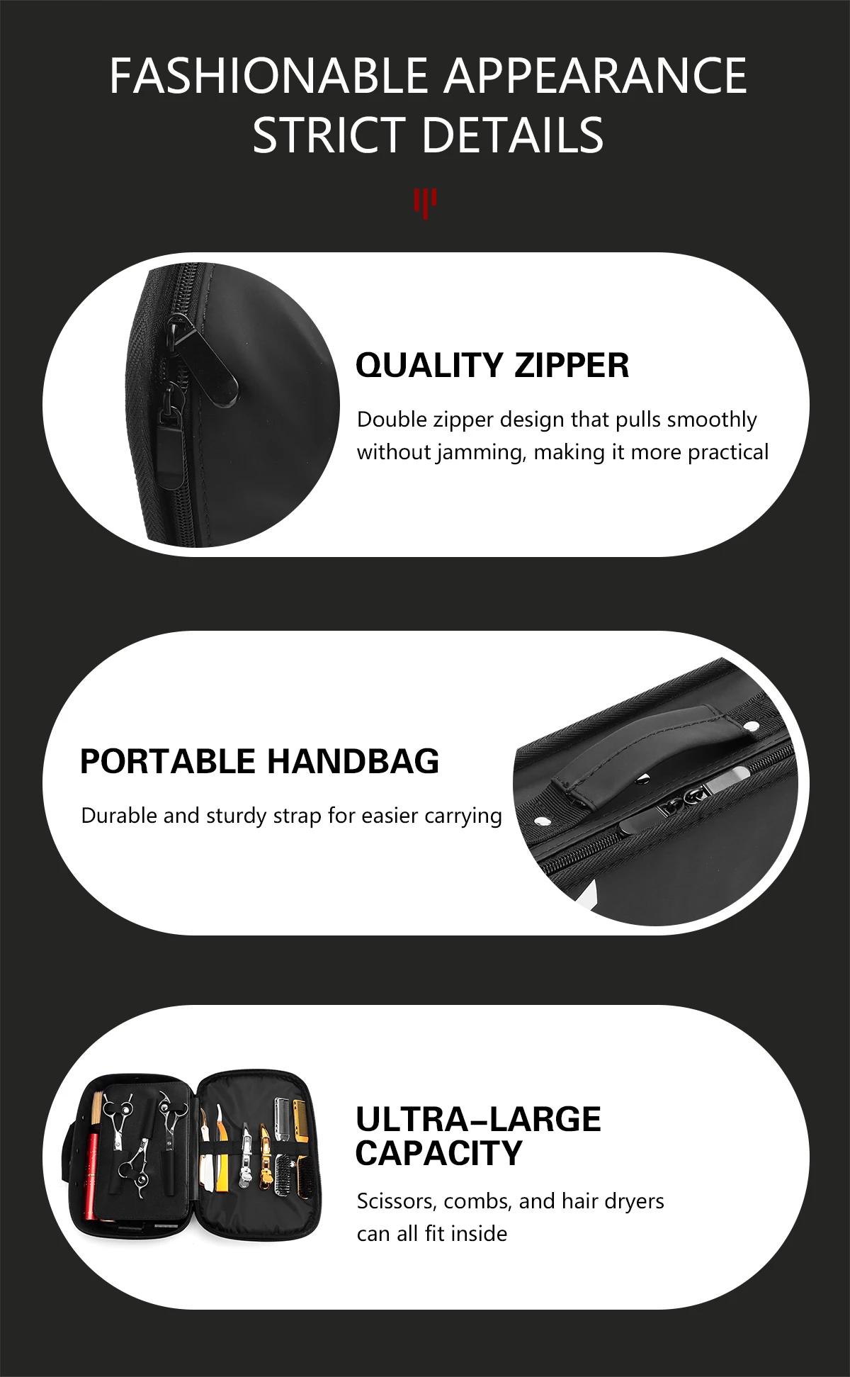Salon Barber Tool Storage Bag Scissor Bag Beauty Carrying Case Portable Makeup Box Beauty and Hair Products Sorting Bag