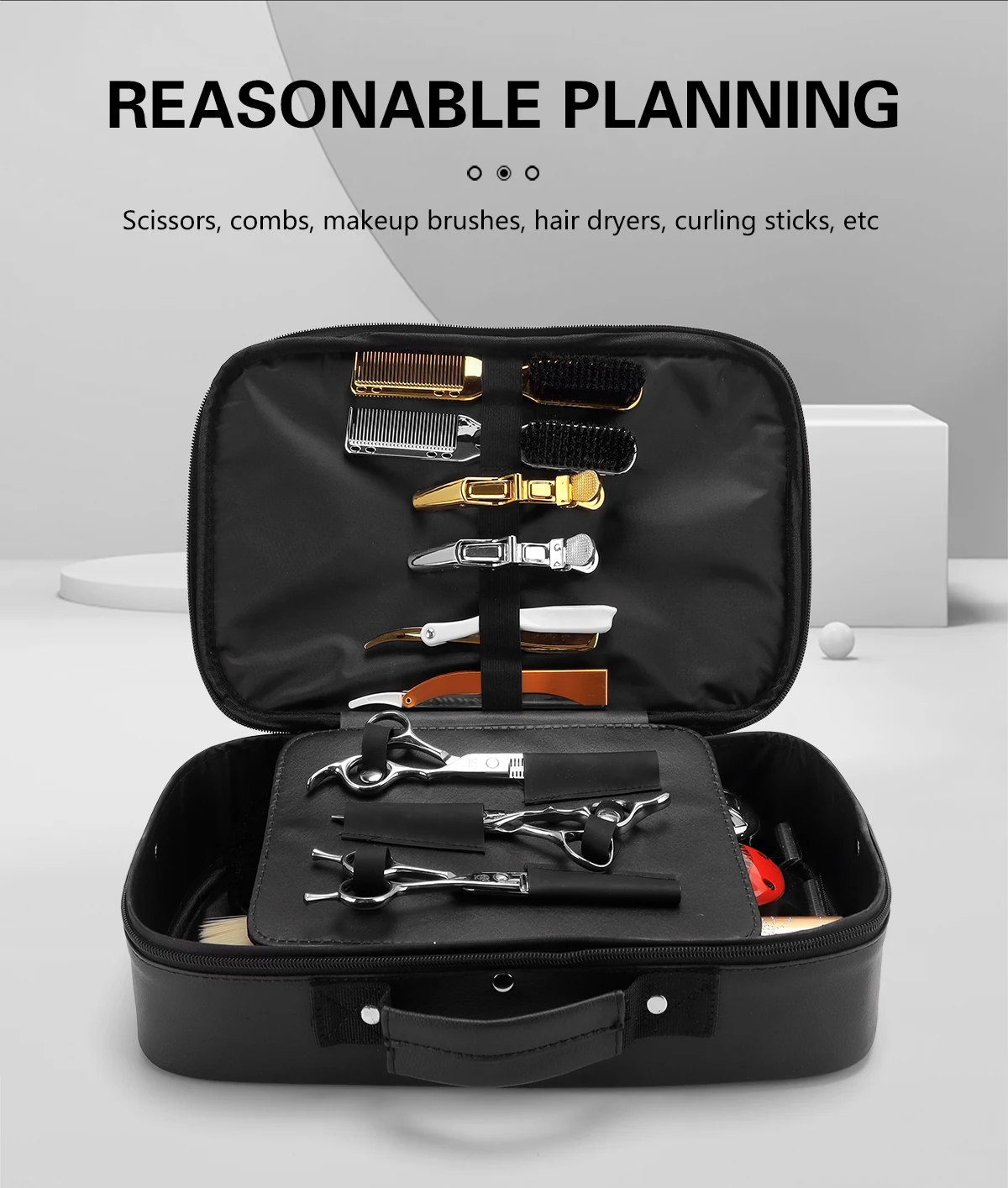 Salon Barber Tool Storage Bag Scissor Bag Beauty Carrying Case Portable Makeup Box Beauty and Hair Products Sorting Bag
