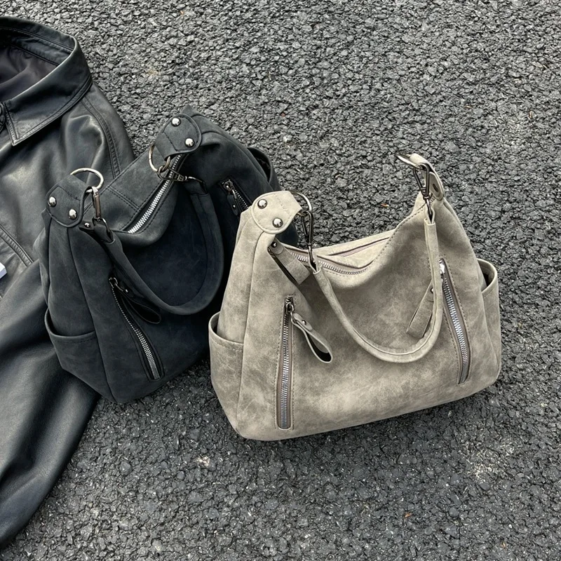 Women Crossbody Bag Luxury Designer Oblique Cross Single Shoulder Bag Large Capacity Handbags Retro Matte PU Leather Hobos