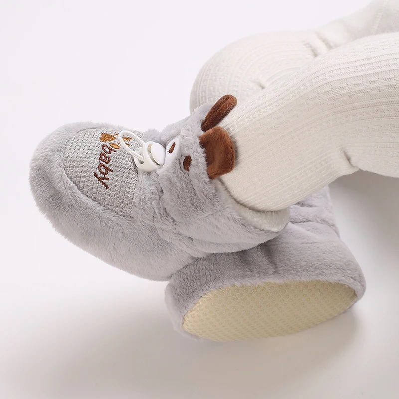 Winter New Cute Cartoon Baby Booties Boy Girl Boots Cotton Soft-Sole Non-Slip Warm Toddler First Walkers Infant Crib Shoes