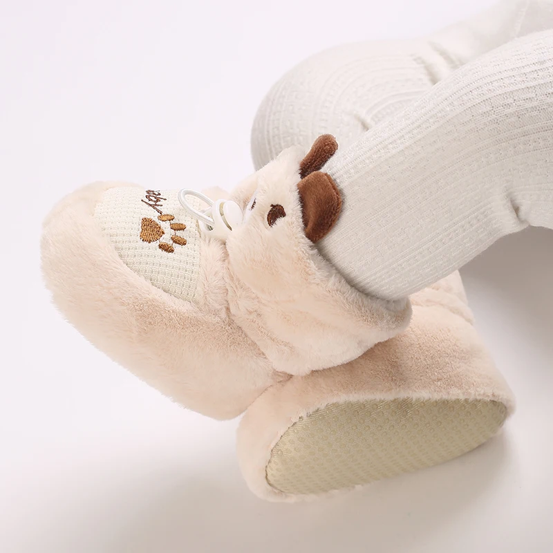 Winter New Cute Cartoon Baby Booties Boy Girl Boots Cotton Soft-Sole Non-Slip Warm Toddler First Walkers Infant Crib Shoes