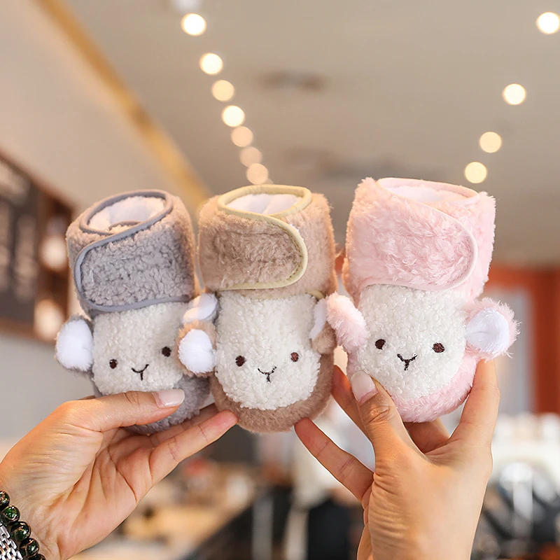 Winter New Cute Cartoon Baby Booties Boy Girl Boots Cotton Soft-Sole Non-Slip Warm Toddler First Walkers Infant Crib Shoes