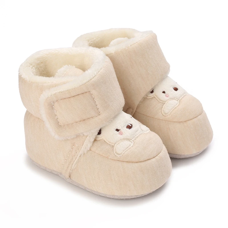 Winter New Cute Cartoon Baby Booties Boy Girl Boots Cotton Soft-Sole Non-Slip Warm Toddler First Walkers Infant Crib Shoes