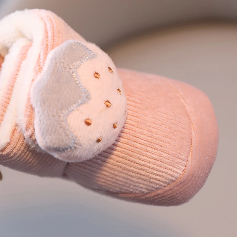 Winter New Cute Cartoon Baby Booties Boy Girl Boots Cotton Soft-Sole Non-Slip Warm Toddler First Walkers Infant Crib Shoes