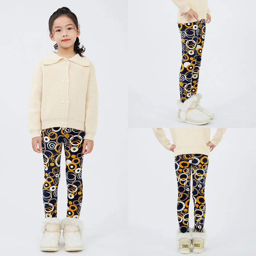 SheeCute Girls Winter Warm Pants Kids Fleece Lined Leggings for 3-11 Years SCW8101