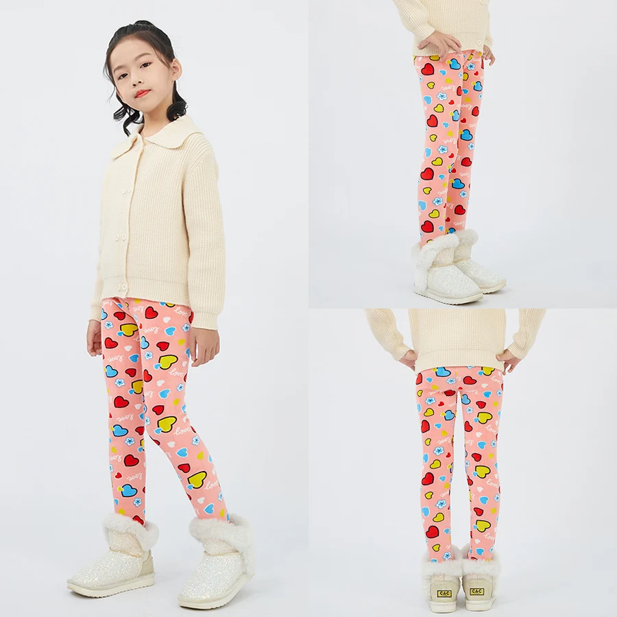 SheeCute Girls Winter Warm Pants Kids Fleece Lined Leggings for 3-11 Years SCW8101