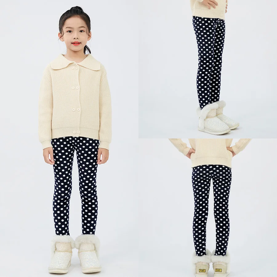SheeCute Girls Winter Warm Pants Kids Fleece Lined Leggings for 3-11 Years SCW8101