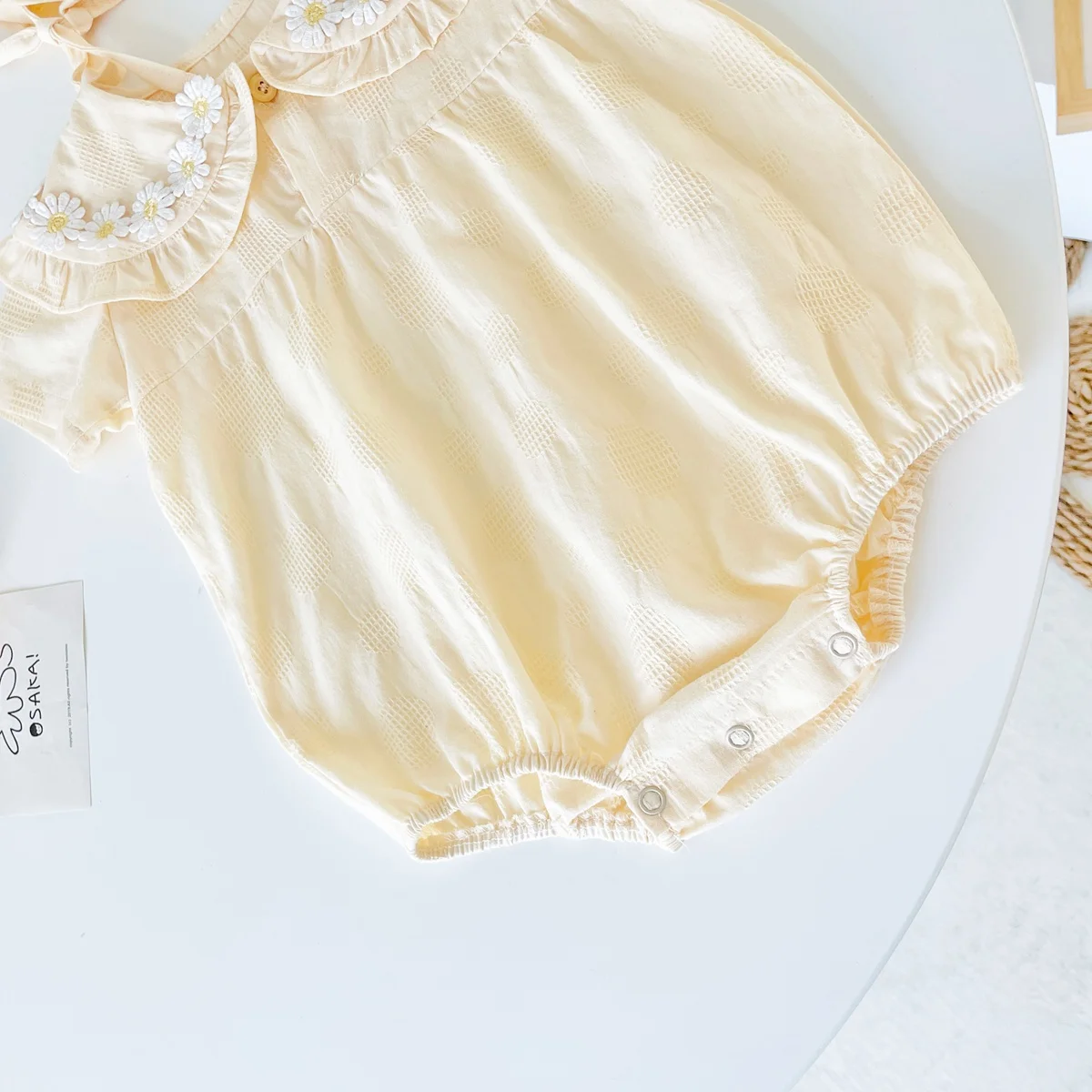Sanlutoz Princess Floral Newborn Baby Girls Bodysuits Cotton Summer Short Sleeve Girls Clothing Cute with Hat